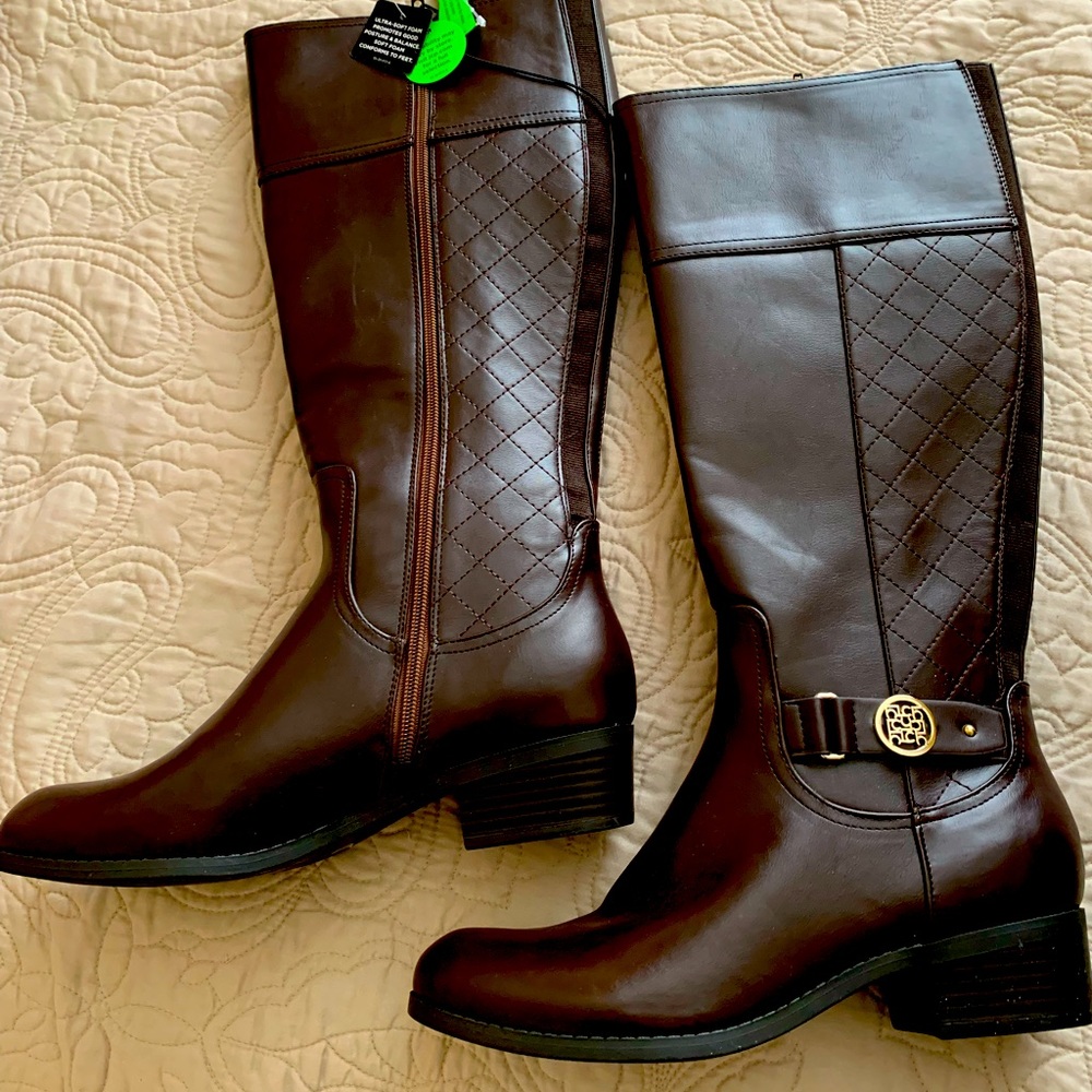 NEW Womens Liz Claiborne 9-1/2M Brown Ladies Boots